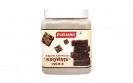Puramio Eggless American Brownie Premix  Plastic Jar  800 grams